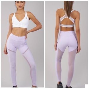 BRAND NEW GYMSHARK Simply Mesh Legging Pastel Lilac - Size Medium